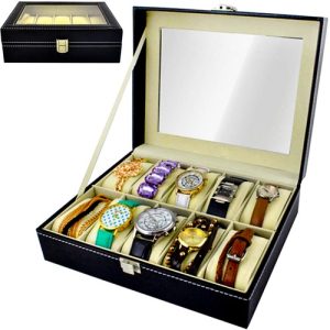 Watch organizer with 10 compartments (WNDR10789)