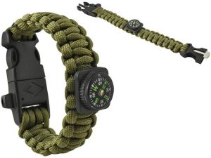 SURVIVAL bracelet with accessories - green (WNDR12871)