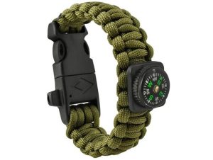 SURVIVAL bracelet with accessories - green (WNDR12871)