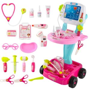 Little doctor's set - pink trolley (WNDR13491)