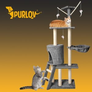 Cat tree 138 cm, gray (WNDR13575)