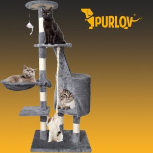 Cat tree 118 cm, gray (WNDR13583)