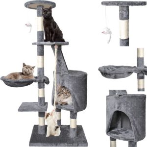 Cat tree 118 cm, gray (WNDR13583)