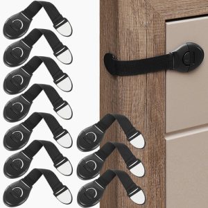 Security - lock for cabinets 10 pcs. black (WNDR13846)