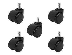 Office chair castors - 5 pcs - black (WNDR13986)