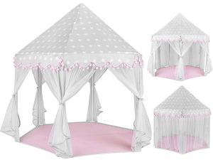 Gray and pink children's tent Kruzzel (WNDR14075)