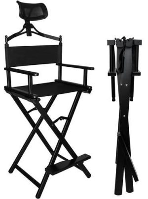 Aluminum makeup chair with headrest (WNDR14283)