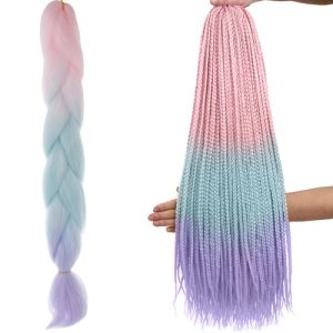 Synthetic hair ombre braids pink/ni/f W10341 (WNDR14562)