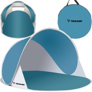 Beach tent 190x86x120cm - turquoise - gray (WNDR14598)