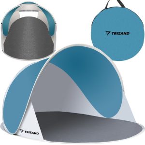 Beach tent 145x100x70cm - turquoise - gray (WNDR14599)