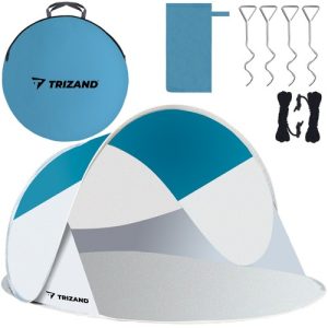 Beach tent 220x120x90cm - turquoise - gray (WNDR14600)