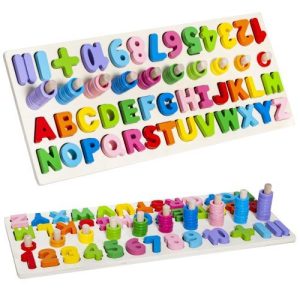 Wooden alphabet and numbers puzzle (WNDR14676)