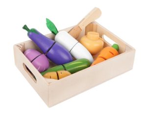 A set of fruits and vegetables wooden for cutting Z11207 (WNDR14765)