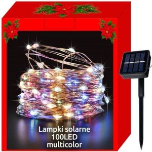 Solar Christmas lights - 100LED multicolor wires (WNDR14843)