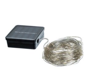 Solar Christmas lights - 100LED wires, white (WNDR14844)