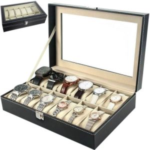 Watch organizer with 12 compartments (WNDR14967)