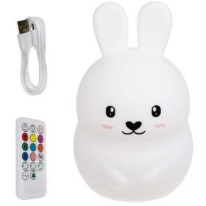 RGB night lamp with remote control - rabbit (WNDR14976)