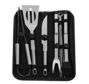 Barbecue utensils - set of 9 accessories + case (WNDR15009)