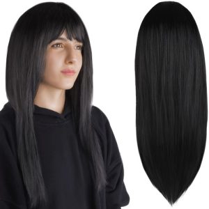 Black long wig for women P14833 (WNDR15098)