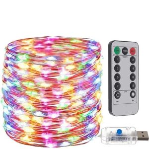 USB Christmas lights - wires 300 LED multicolor (WNDR15576)