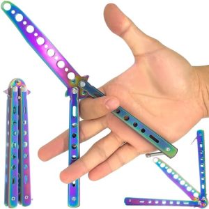 Butterfly knife for training - rainbow (WNDR15907)