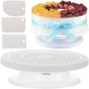 Rotating plate + 3 spatulas for cake decoration (WNDR15995)