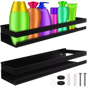 Ruhhy 19188 black bathroom shelf (WNDR16069)