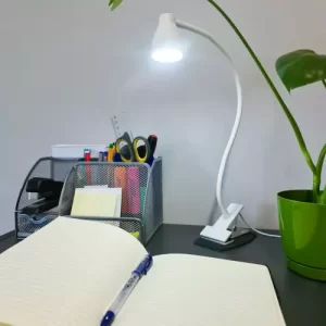 Desk lamp with a clip - white Izoxis 19455 (WNDR16150)