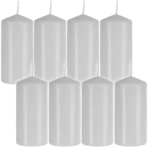 Candle cylinder white - set of 8 pcs. (WNDR16177)