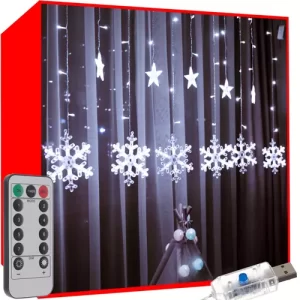 Light curtain 138 LED USB cool white KŚ19744 (WNDR16225)