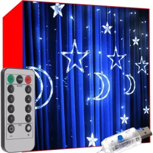 Light curtain 138 LED USB - cool white KŚ19756 (WNDR16278)