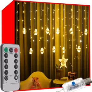 Light curtain 108LED USB warm white KŚ19736 (WNDR16281)