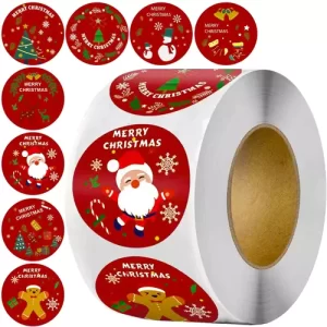 Christmas stickers - roll of 500 pcs. 20355 (WNDR16299)