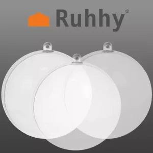 Transparent baubles - set of 12 Ruhhy 20508 (WNDR16322)