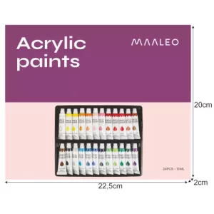 Acrylic paints 24 pcs. - 12 ml. Maaleo 20363 (WNDR16356)