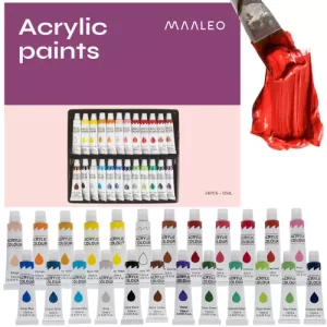 Acrylic paints 24 pcs. - 12 ml. Maaleo 20363 (WNDR16356)