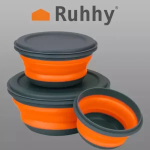 Folding silicone bowls - 3 pcs. Ruhhy 20781 (WNDR16454)