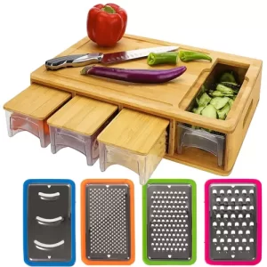 Bamboo board with Ruhha 20205 containers (WNDR16535)