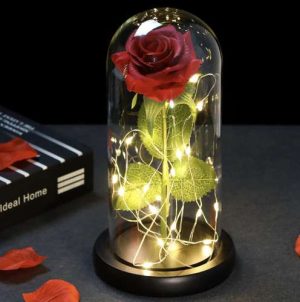 Rose in glass - glowing Malatec 21619 (WNDR16597)