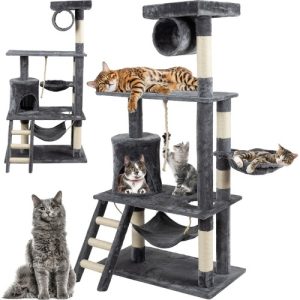 Cat tree 141cm gray Purlov 21713 (WNDR16748)