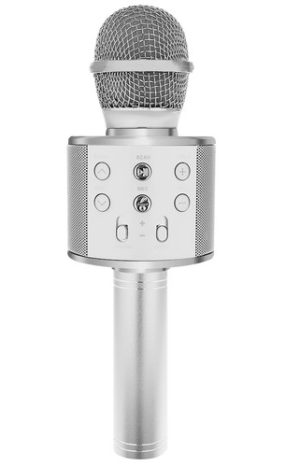 Karaoke microphone - silver Izoxis 22188 (WNDR16806)