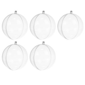 Transparent baubles 12 cm - set of 5 Ruhhy 22278 (WNDR16924)