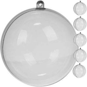 Transparent baubles 12 cm - set of 5 Ruhhy 22278 (WNDR16924)