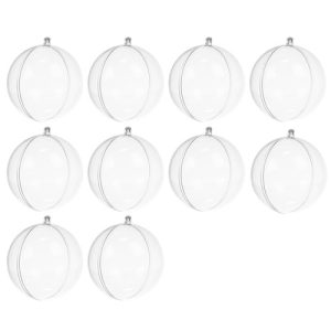 Transparent baubles 12 cm, set of 10 Ruhhy 22279 (WNDR16925)