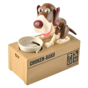 Battery-operated piggy bank - brown dog 22470 (WNDR16935)