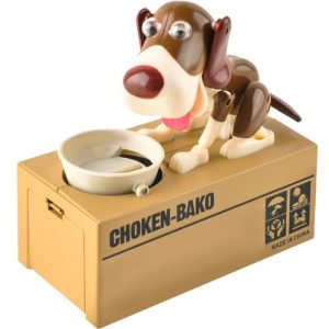 Battery-operated piggy bank - brown dog 22470 (WNDR16935)