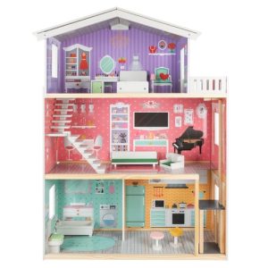 Kruzzel Dollhouse Large Dollhouse 114 cm 114 cm (WNDR16941)