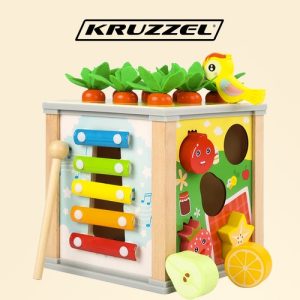 Wooden educational cube - sorter Kruzzel 22566 (WNDR16993)