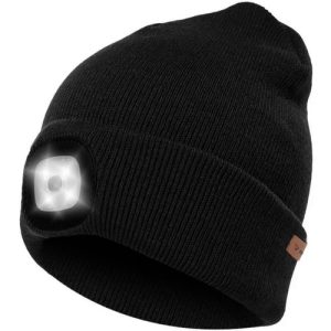 Winter hat with a flashlight - black Trizand 22663 (WNDR16996)