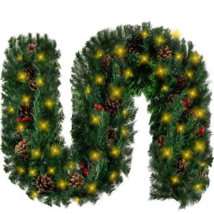 Christmas tree garland 2.7m with Ruhhy 22322 LED lights (WNDR17010)